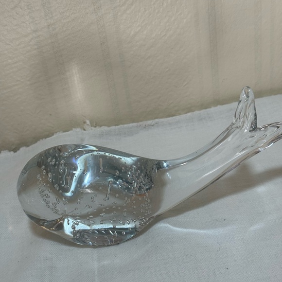 Other - Clear Glass Whale Figurine Decorative‎ Paperweight